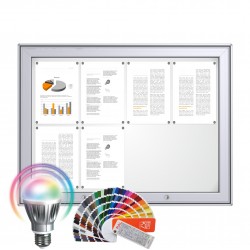 LED-RAL MAXI Notice Board &ndash; Magnetic 8 x DIN A4