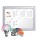 LED-RAL MAXI Notice Board - Magnetic