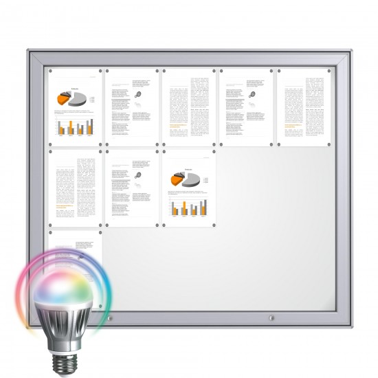 LED MAXI Notice Board &ndash; Magnetic 15 x DIN A4