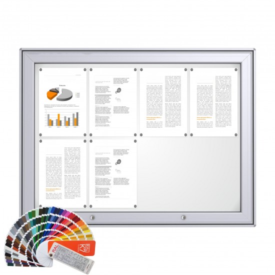 RAL MAXI Notice Board &ndash; Magnetic 8 x DIN A4