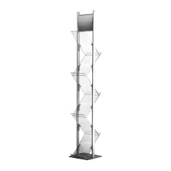 Portable Zig Zag Brochure Stand with Header - 6xA4