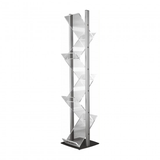 Brochure Stand Zig Zag &ldquo;Dublele Leg&rdquo; - 6xA4