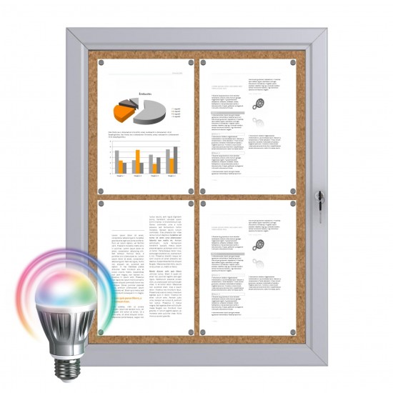LED Notice Board &ndash; Cork 4 x DIN A4