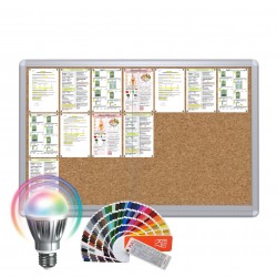LED-RAL MAXI Sliding Notice Board &ndash; Cork 21 x DIN A4