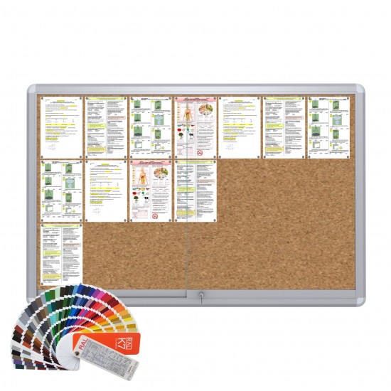 RAL MAXI Sliding Notice Board &ndash; Cork 21 x DIN A4