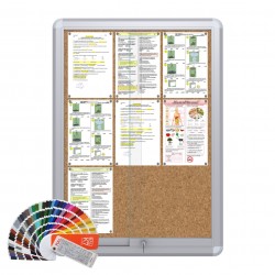 RAL MAXI Sliding Notice Board &ndash; Cork 9 x DIN A4