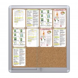 MAXI Sliding Notice Board &ndash; Cork 12 x DIN A4