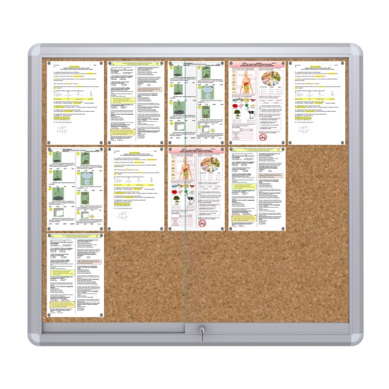 MAXI Sliding Notice Board &ndash; Cork 15 x DIN A4