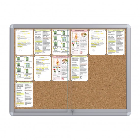 MAXI Sliding Notice Board &ndash; Cork 18 x DIN A4