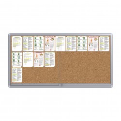 MAXI Sliding Notice Board &ndash; Cork 27 x DIN A4