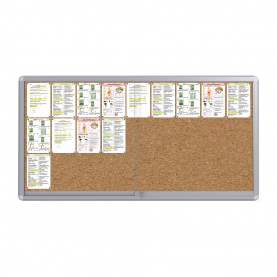 MAXI Sliding Notice Board &ndash; Cork 27 x DIN A4