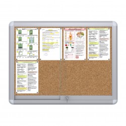 MAXI Sliding Notice Board &ndash; Cork 8 x DIN A4