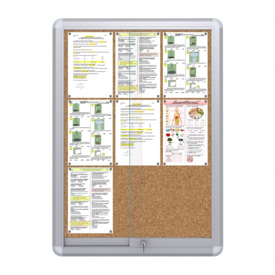 MAXI Sliding Notice Board &ndash; Cork 9 x DIN A4