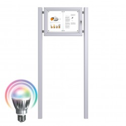 Free Standing LED Noticeboard - Magnetic 2 x DIN A4