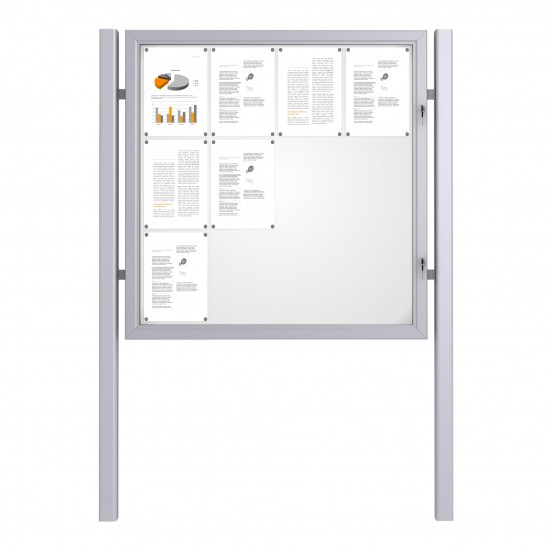 Free Standing Noticeboard - Magnetic 12 x DIN A4