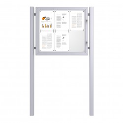 Free Standing Noticeboard with Baseplate - Magnetic 6 x DIN A4