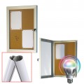 Free Standing LED Notice Board with Baseplate - Cork