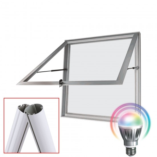MAXI Free Standing LED Noticeboard - Magnetic 12 x DIN A4