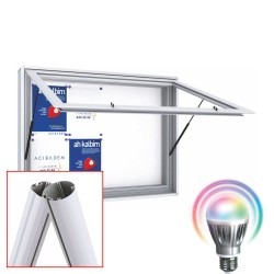 SUPER MAXI Free Standing LED Noticeboard - Magnetic 9 x DIN A4
