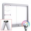 MAXI Sliding Doors Free Standing LED Noticeboard - Magnetic