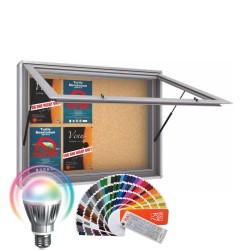 LED-RAL SUPER MAXI Notice Board &ndash; Cork 10 x DIN A4
