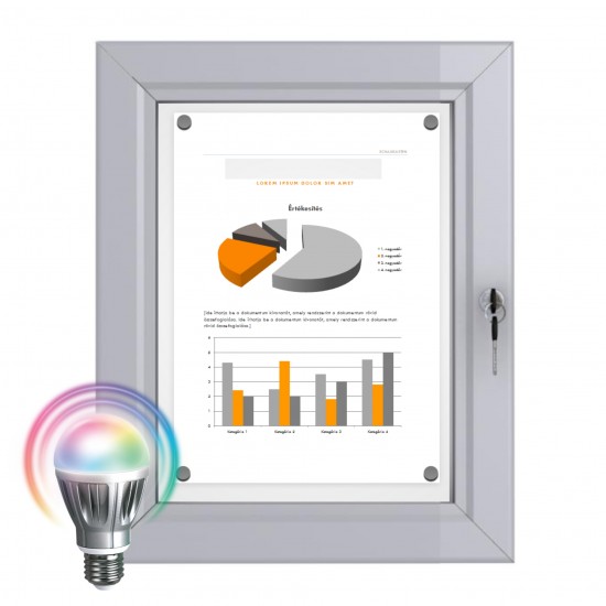 LED Notice Board &ndash; Magnetic 1 x DIN A4