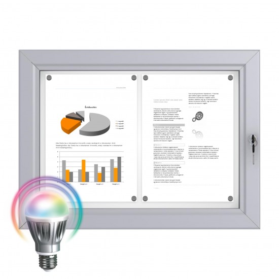 LED Notice Board &ndash; Magnetic 2 x DIN A4