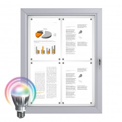 LED Notice Board &ndash; Magnetic 4 x DIN A4