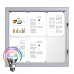 LED Notice Board &ndash; Magnetic 6 x DIN A4