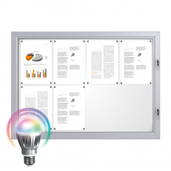 LED Notice Board &ndash; Magnetic 8 x DIN A4