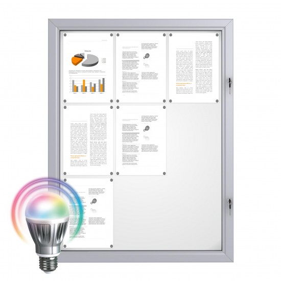 LED Notice Board &ndash; Magnetic 9 x DIN A4