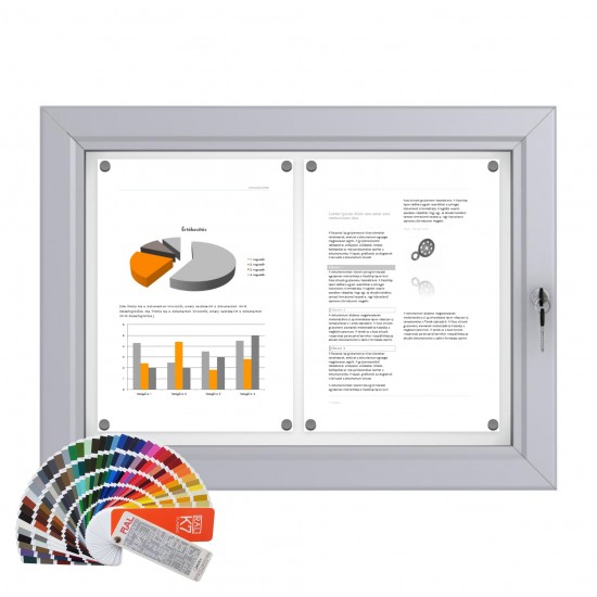 RAL Notice Board &ndash; Magnetic 2 x DIN A4
