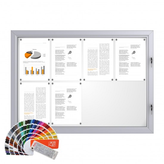 RAL Notice Board &ndash; Magnetic 8 x DIN A4