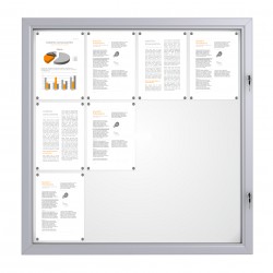 Notice Board &ndash; Magnetic 12 x DIN A4