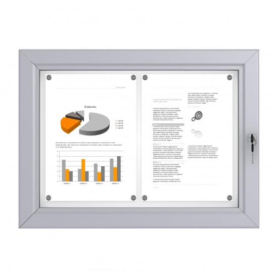 Notice Board &ndash; Magnetic 2 x DIN A4