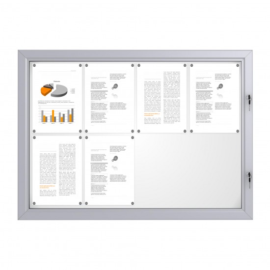 Notice Board &ndash; Magnetic 8 x DIN A4