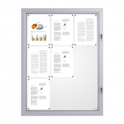 Notice Board &ndash; Magnetic 9 x DIN A4