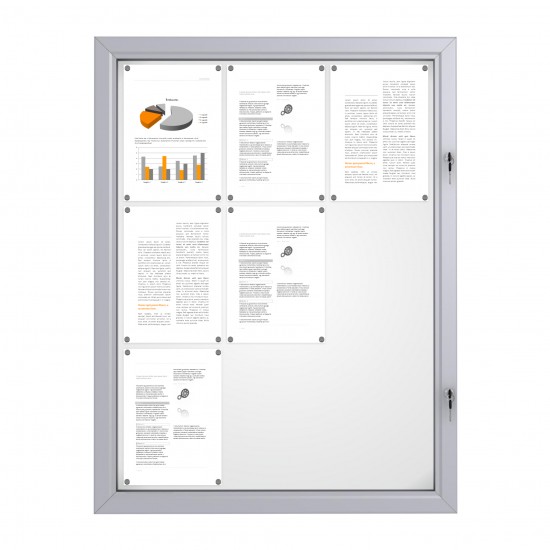 Notice Board &ndash; Magnetic 9 x DIN A4