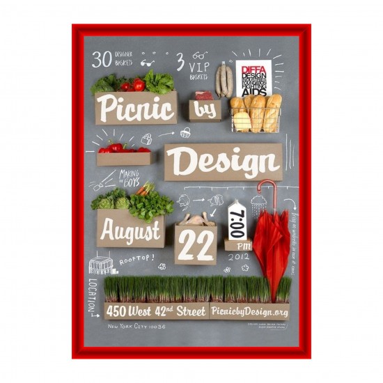 Coloured Snap Frame &ndash; 25 mm Mitred Corner B2 (500x700 mm - Red)