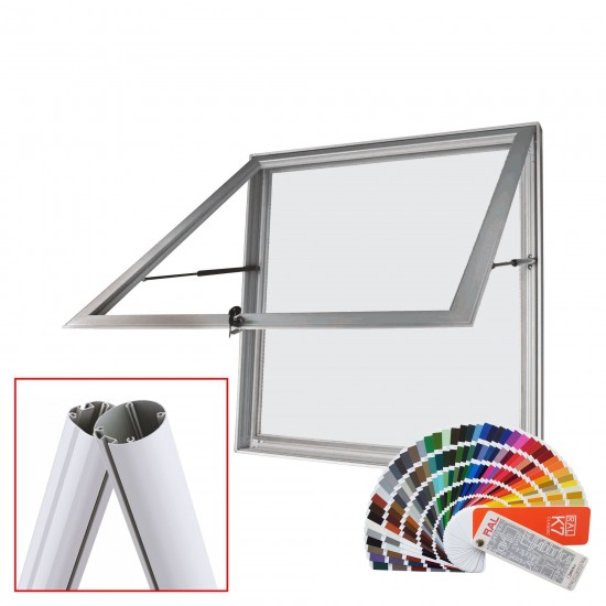 MAXI Free Standing RAL Noticeboard with Baseplate - Magnetic 15 x DIN A4