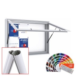 SUPER MAXI Free Standing RAL Noticeboard with Baseplate - Magnetic 10 x DIN A4