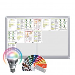 LED-RAL MAXI Sliding Notice Board &ndash; Magnetic 21 x DIN A4