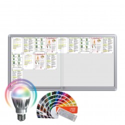 LED-RAL MAXI Sliding Notice Board – Magnetic 27 x DIN A4