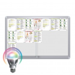 LED MAXI Sliding Notice Board &ndash; Magnetic 21 x DIN A4
