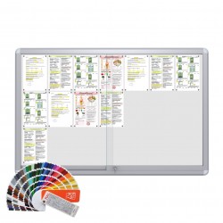 RAL MAXI Sliding Notice Board &ndash; Magnetic 21 x DIN A4