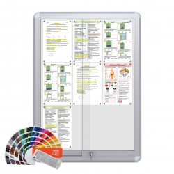 RAL MAXI Sliding Notice Board &ndash; Magnetic 9 x DIN A4