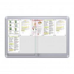 MAXI Sliding Notice Board &ndash; Magnetic 10 x DIN A4