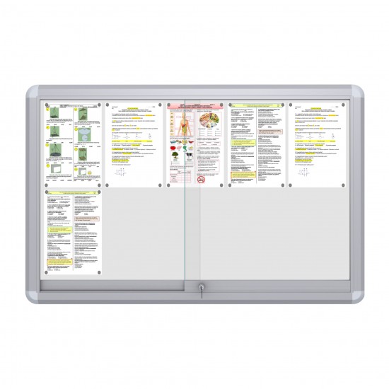 MAXI Sliding Notice Board &ndash; Magnetic 10 x DIN A4