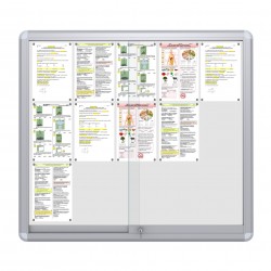 MAXI Sliding Notice Board &ndash; Magnetic 15 x DIN A4
