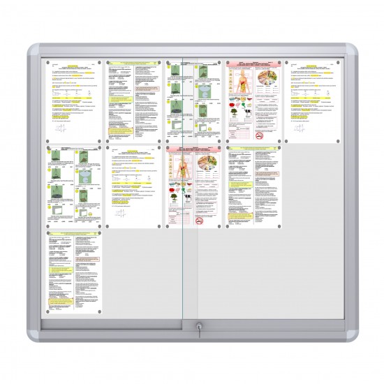 MAXI Sliding Notice Board &ndash; Magnetic 15 x DIN A4